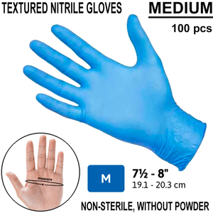M - BLUE nitrile gloves
