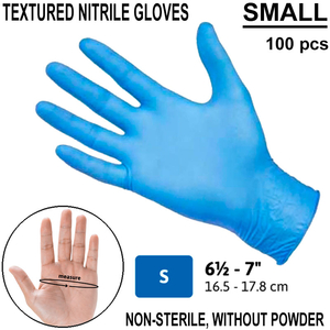 S - BLUE nitrile gloves