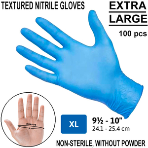 XL - BLUE nitrile gloves