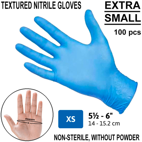 XS - BLUE nitrile gloves