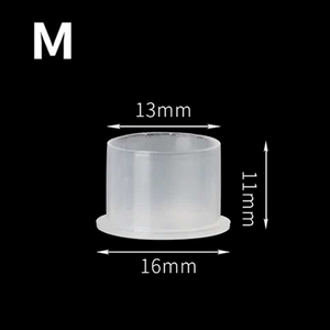Medium Tattoo Ink Cups with Base, 13mm, plastic