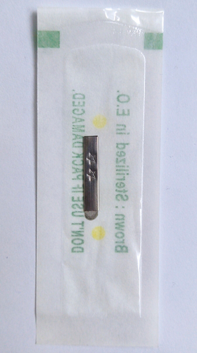 13U Microblading Blade with Silver colored metal