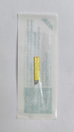 14F Microblading Blade with Gold colored metal