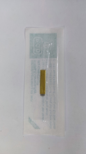 14U Microblading Blade with Gold colored metal