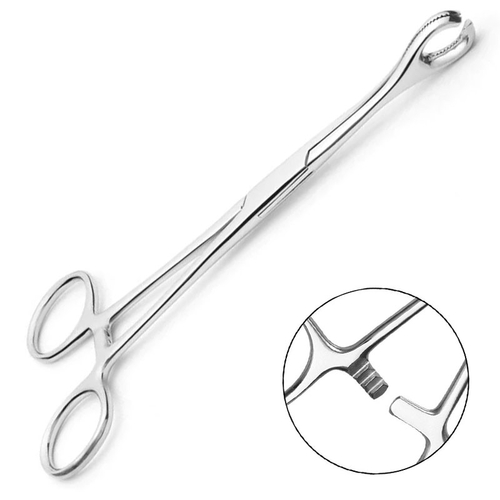 Slotted Round Head Forceps with Lock