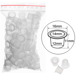 Tattoo Ink Cups, 12mm, plastic, 100pcs