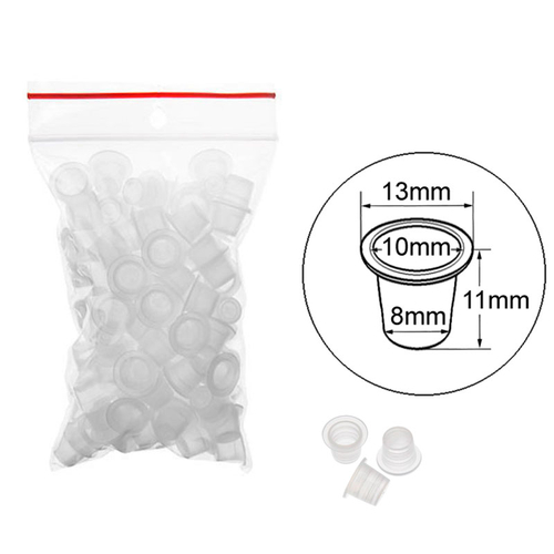 Tattoo Ink Cups, 8mm, plastic, 100pcs